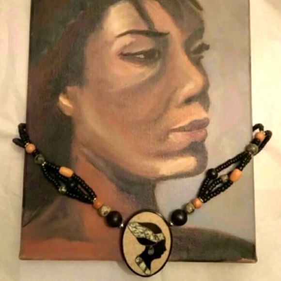 Vintage cloisonné necklace. - Picture 2 of 3